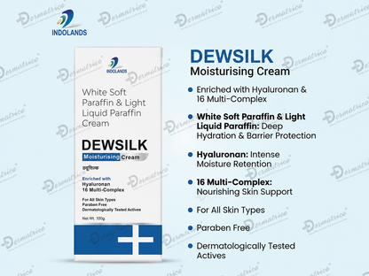 Dewsilk Moisturising White Soft & Light Paraffin Cream