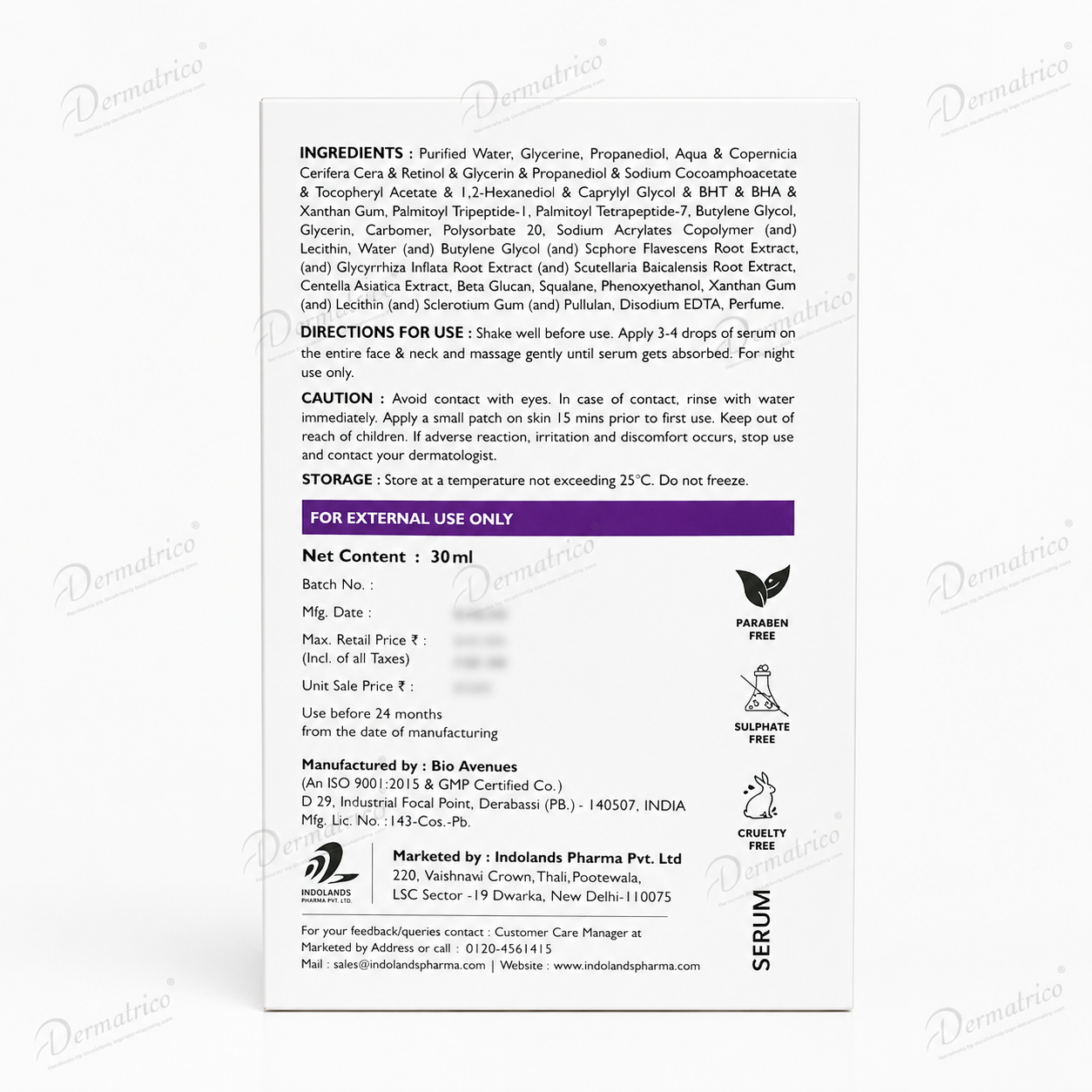 Cutilift 2% VitAlease Retinol Face Serum