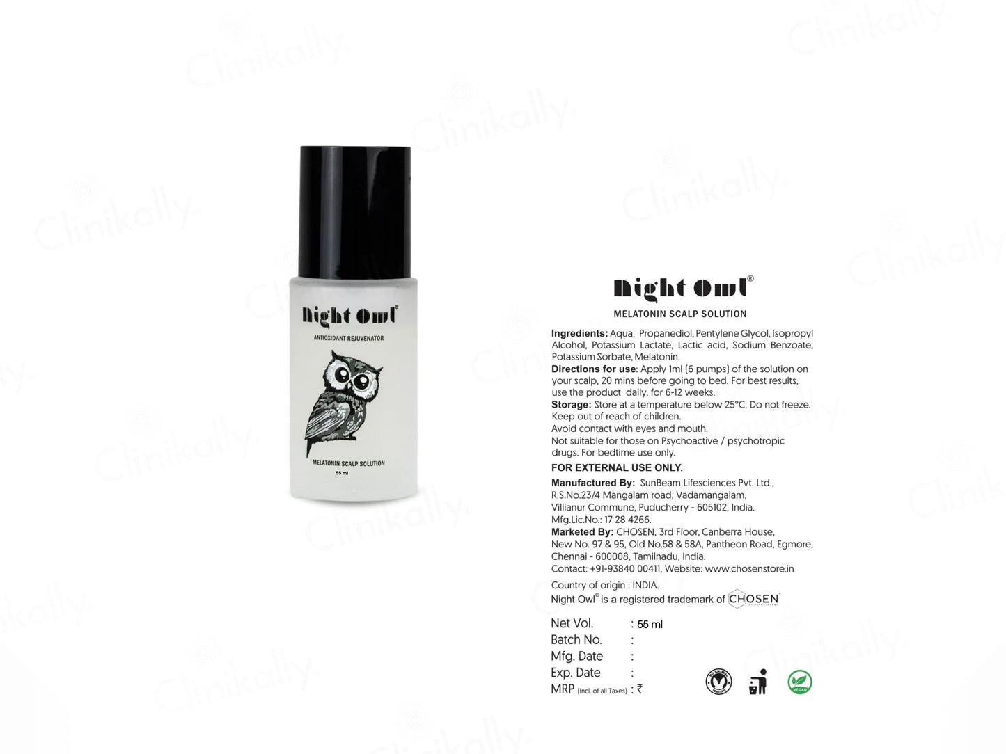 Chosen Night Owl Melatonin Scalp Solution