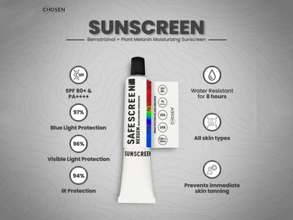 Chosen Safescreen Nexgen Moisturizing Melanin Sunscreen SPF 80+ PA++++