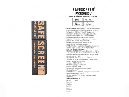 Chosen Safescreen Pycnogenol Pigment Control Mineral Sunscreen Lotion SPF 50+ PA+++