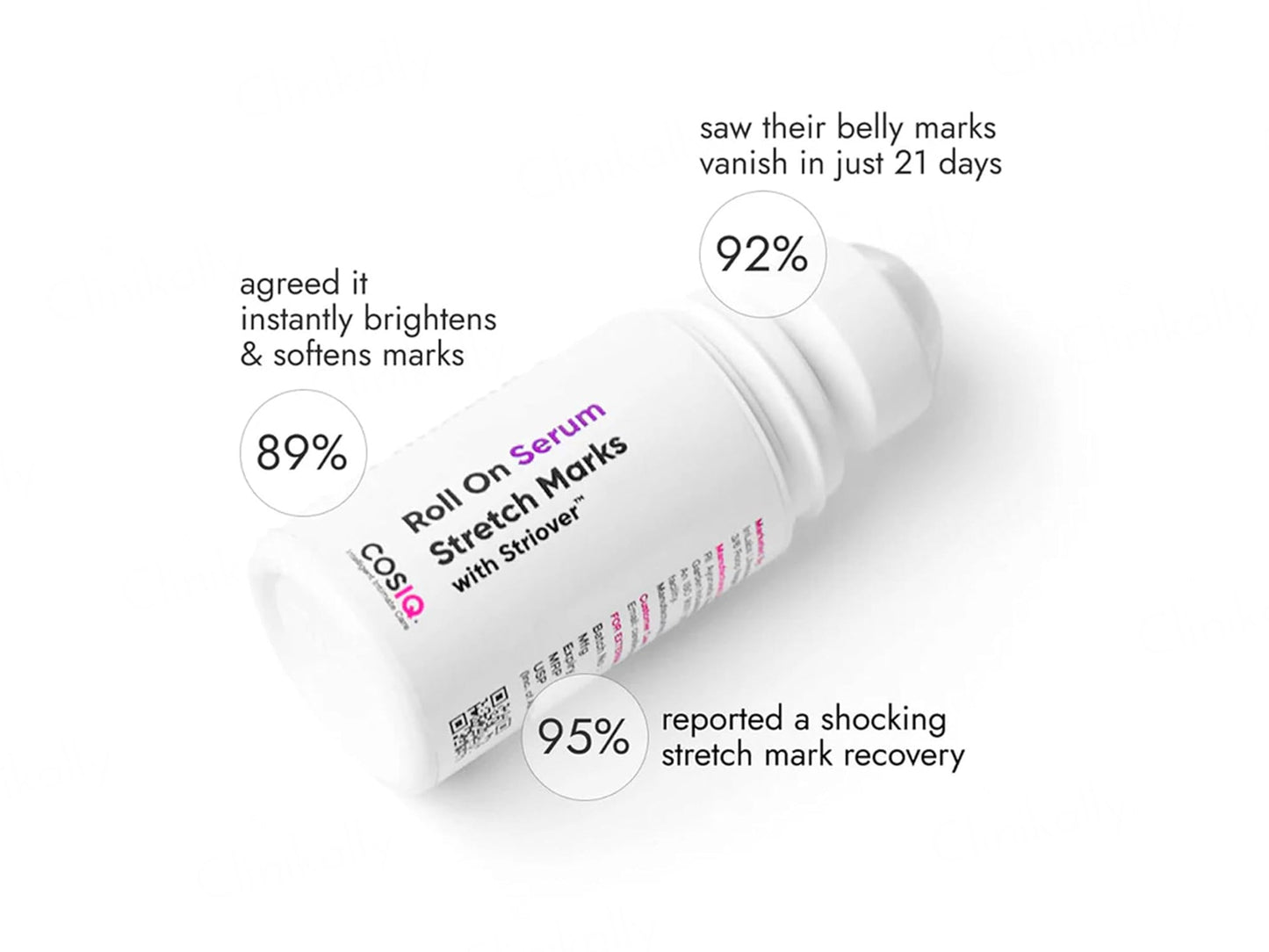 CosIQ Stretch Marks Removal Roll-On Serum With Striover