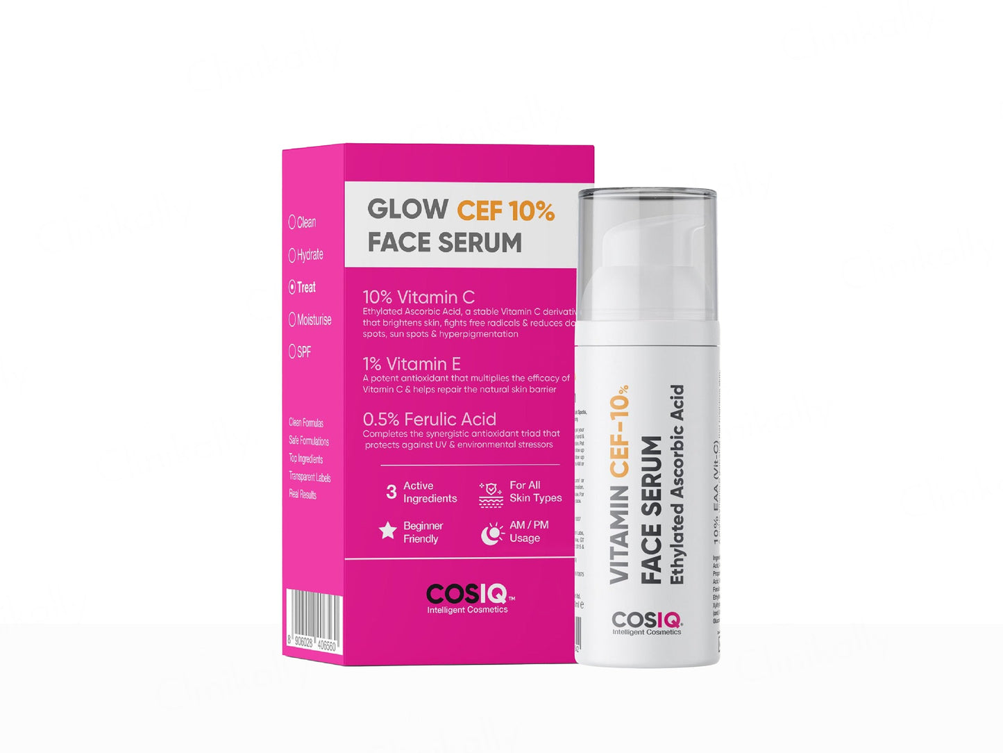 CosIQ Vitamin CEF-10% Ethylated Ascorbic Acid Glow Face Serum