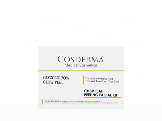 Cosderma Glycolic 70% Glow Peel Chemical Peeling Facial Kit