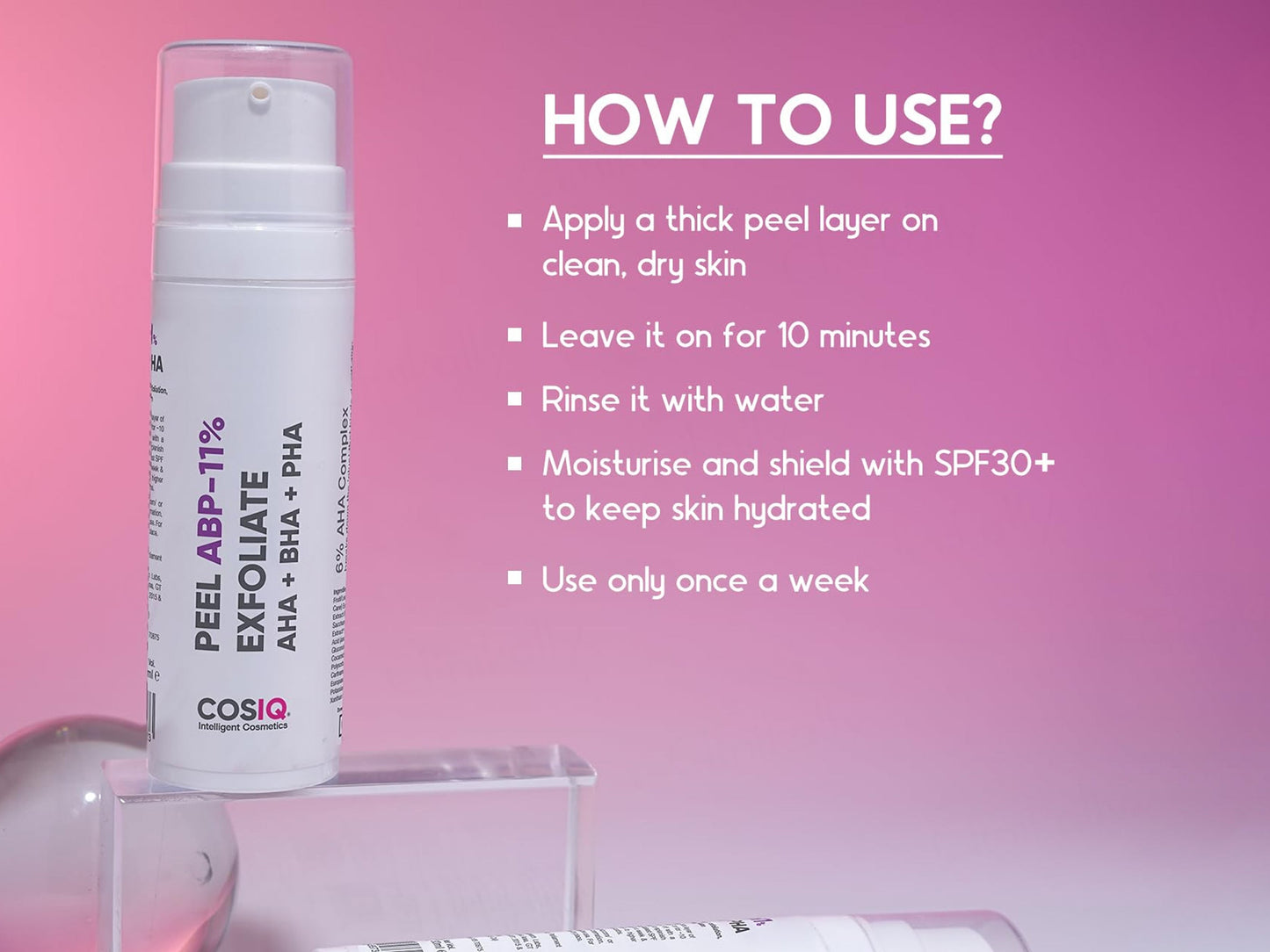 CosiQ ABP-11% AHA + BHA + PHA Gentle Exfoliating Peeling Solution