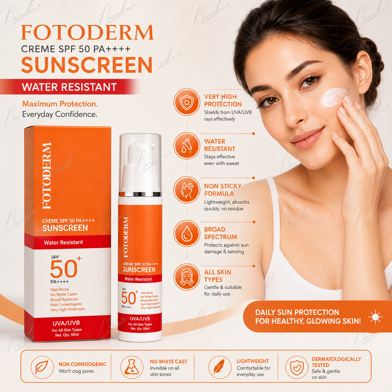 Cosmoderm Fotoderm Creme SPF 50+ PA++++ Sunscreen