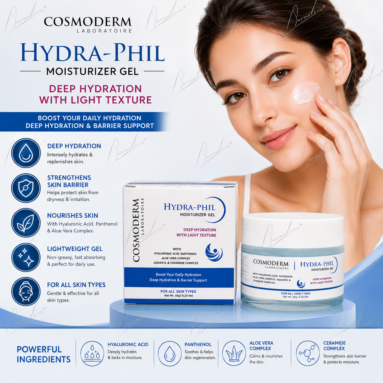 Cosmoderm Hydra-Phil Moisturizer Gel
