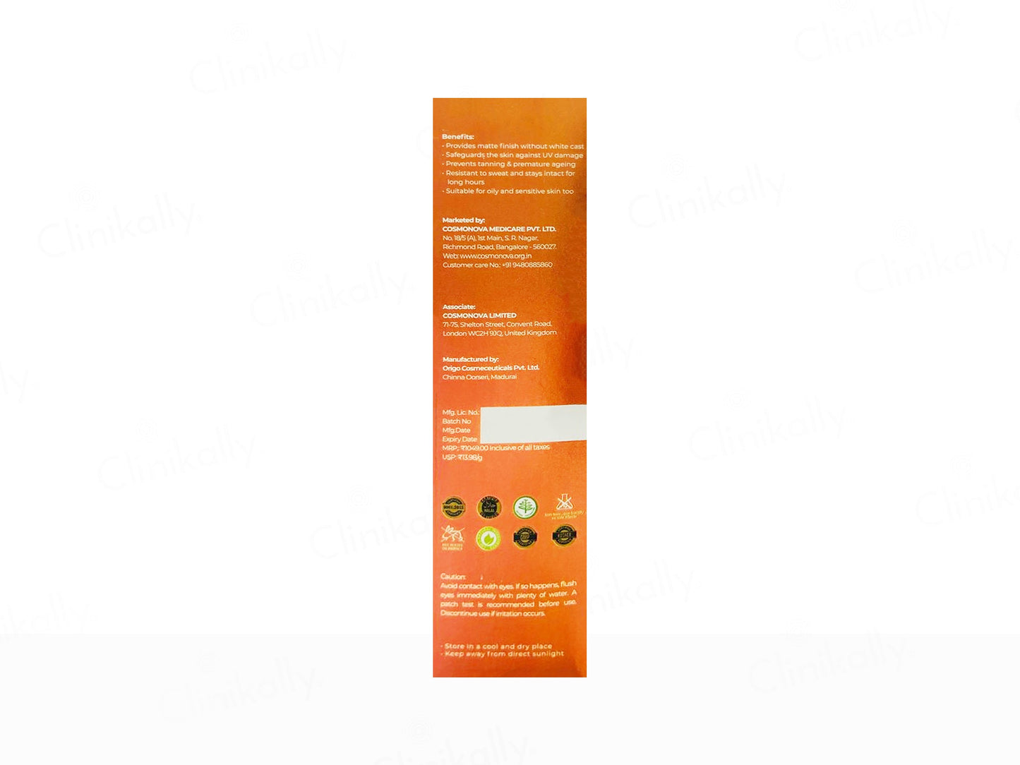 Cosmonova UV Go Silicone Sunscreen Gel SPF 50 PA+++