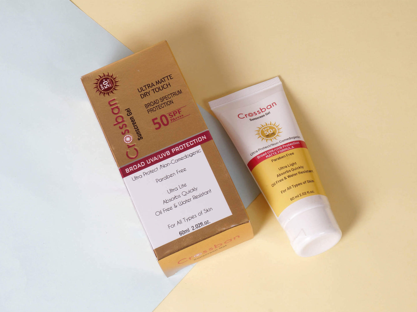 Crossban Ultra Matte Dry Touch Sunscreen Gel SPF 50+ PA++++