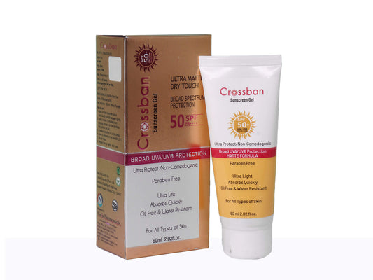 Crossban Ultra Matte Dry Touch Sunscreen Gel SPF 50+ PA++++