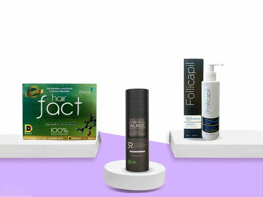 Hair Fall Control Kit: Hair Fact, Alriiz, and Aclaris (Unisex)