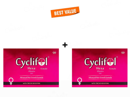 Cyclifol Hexa Female Advanced Cyclical Therapy Hair Growth Formula Kit
