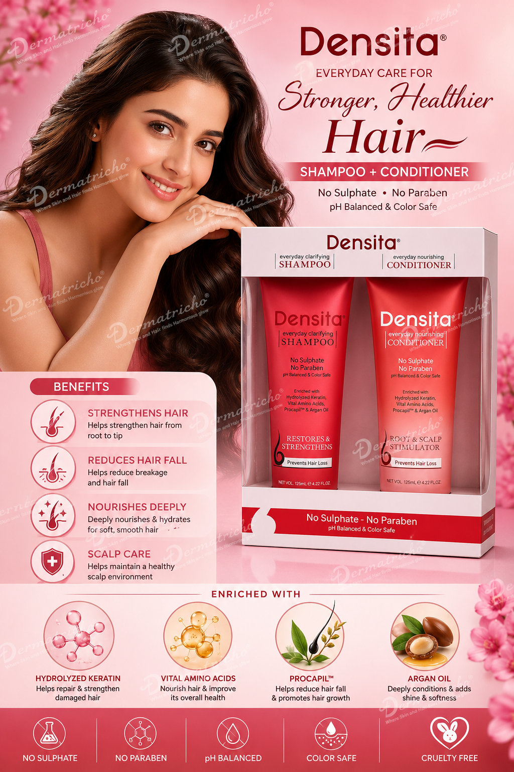 Densita Everyday Clarifying Shampoo & Everyday Nourishing Conditioner (Combo Pack)