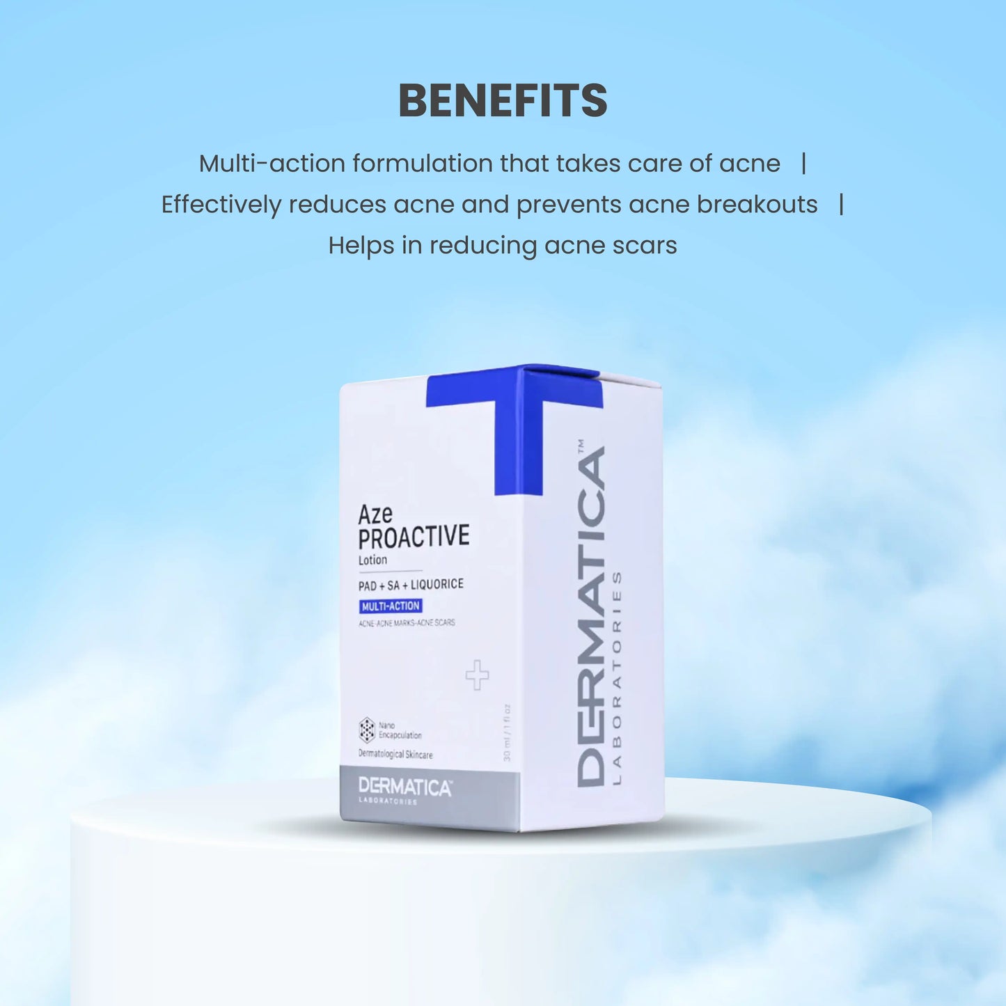 Dermatica Aze Proactive Lotion Unclogs pores and reduces inflammation