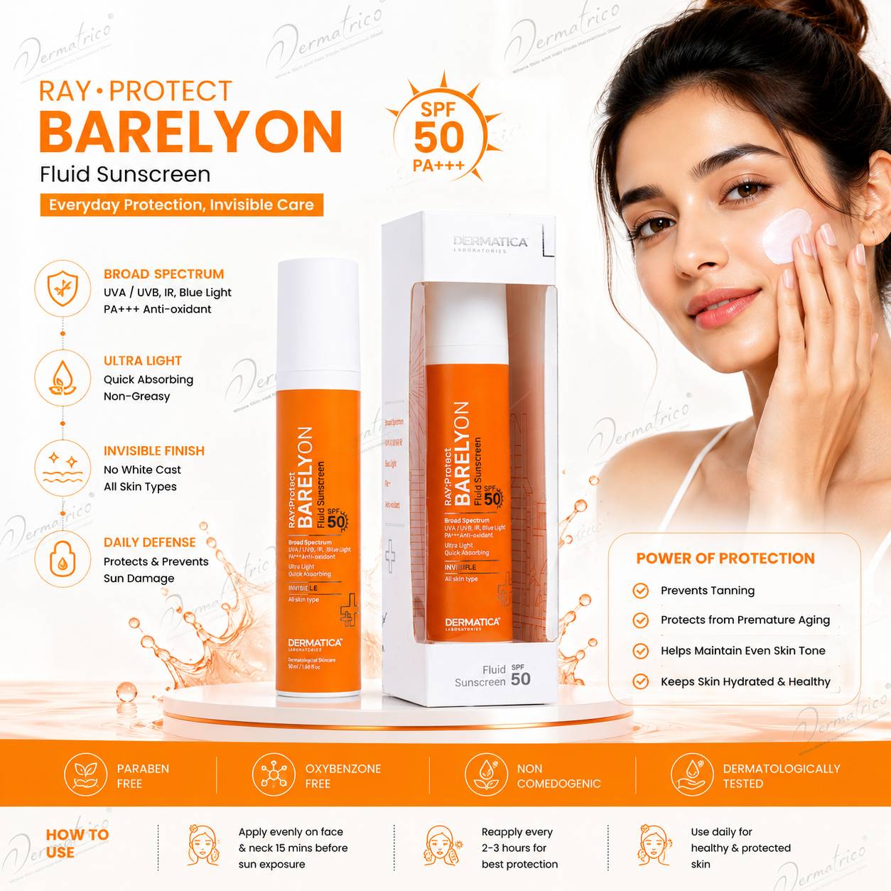 Dermatica Ray Protect Barelyon Fluid Sunscreen SPF 50