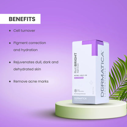 Dermatica RetiBright Night Cream |Reduces acne marks caused after acne breakouts.