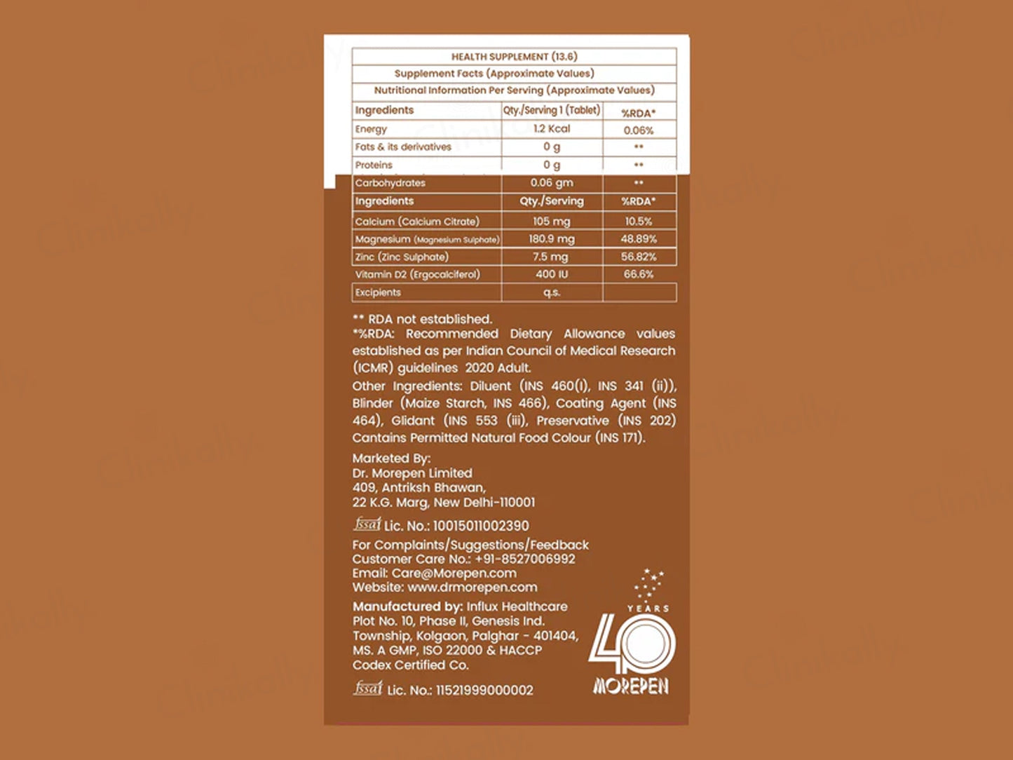 Dr. Morepen Calcium+ Advanced Tablet