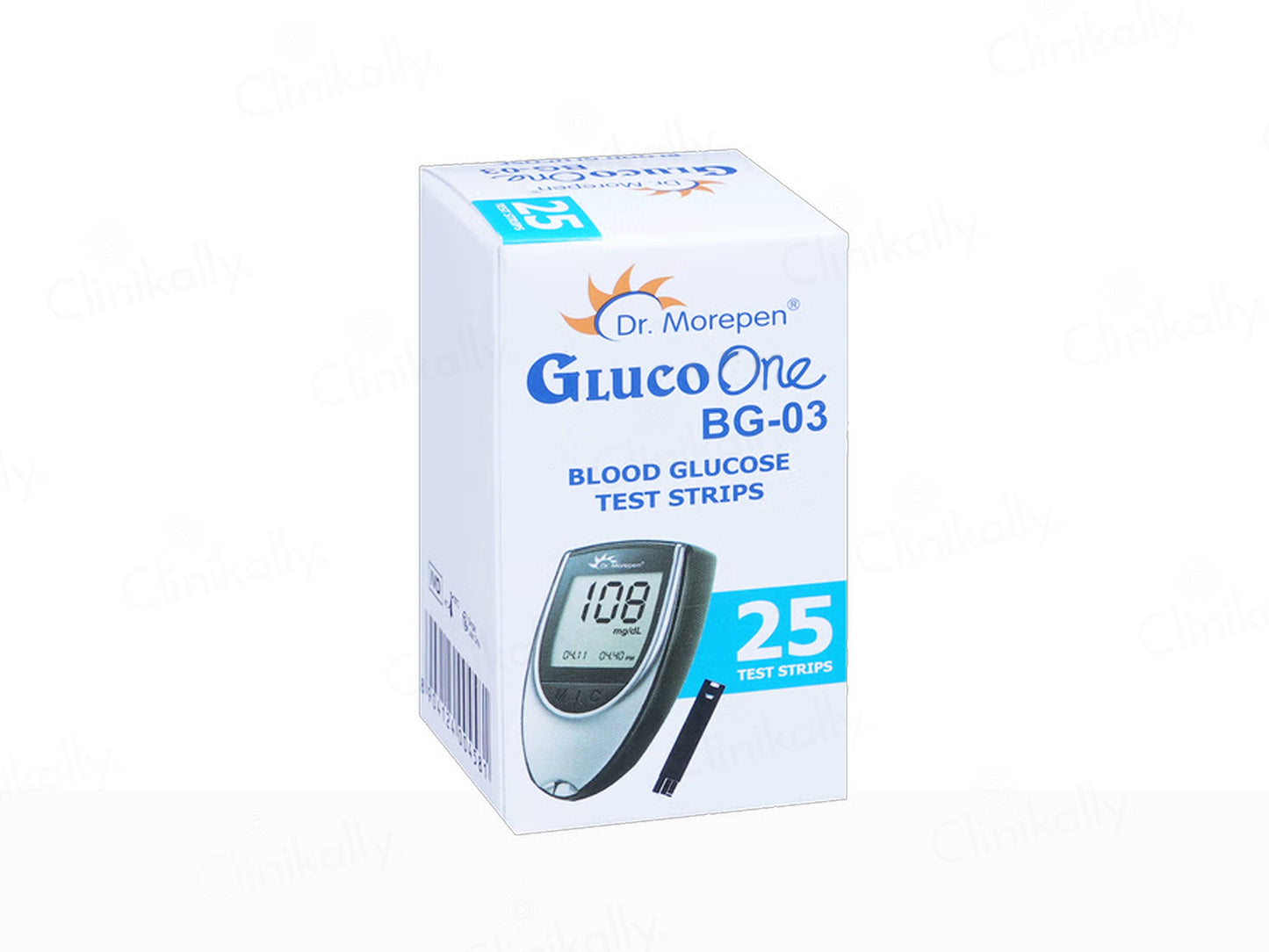 Dr. Morepen GlucoOne BG-03 Blood Glucose Monitoring System Combo Pack (Meter + 25 Strips)