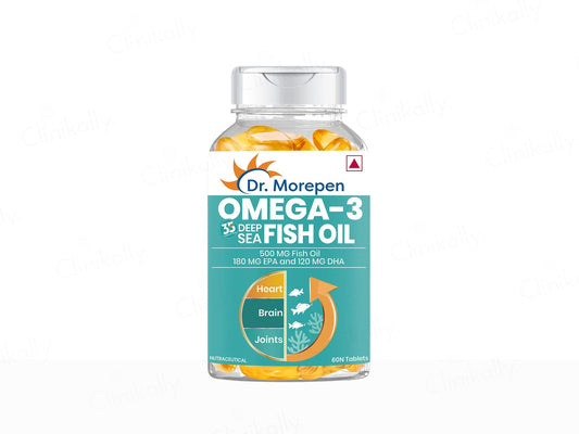 Dr. Morepen Omega-3 Deep Sea Fish Oil 500mg Soft Gelatin Capsule