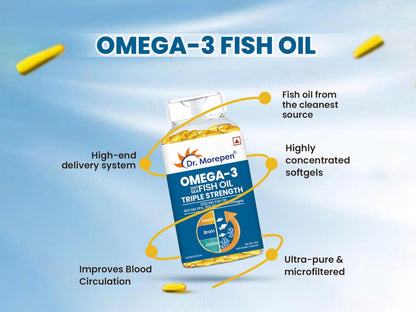 Dr. Morepen Omega-3 Deep Sea Fish Oil Triple Strength Soft Gelatin Capsule