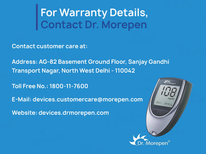 Dr. Morepen GlucoOne BG-03 Blood Glucose Monitoring System Combo Pack (Meter + 50 Strips)