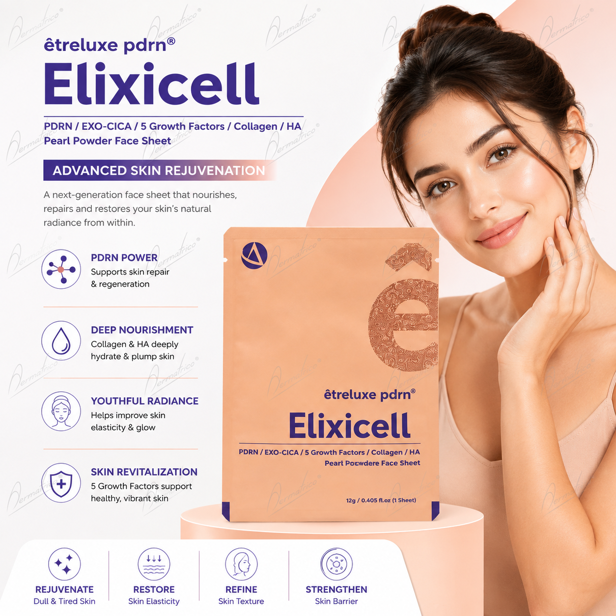 Elixicell PDRN Face Sheet Mask