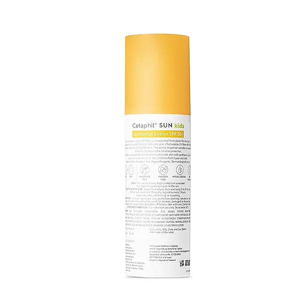 Cetaphil Sunscreen For Kids SPF 50 For All Skin Types | Sun Protection 4 hours water resistant-150ml