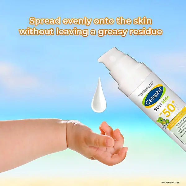 Cetaphil Sunscreen For Kids SPF 50 For All Skin Types | Sun Protection 4 hours water resistant-150ml