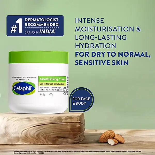 Cetaphil moisturising cream for face & body-Dry to Normal Sensitive skin