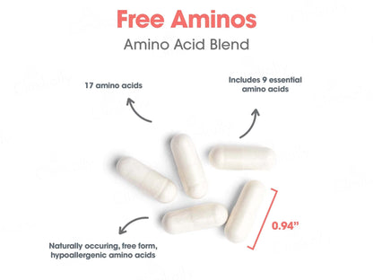 Allergy Research Group Free Aminos Dietary Supplement Vegetarian Capsule