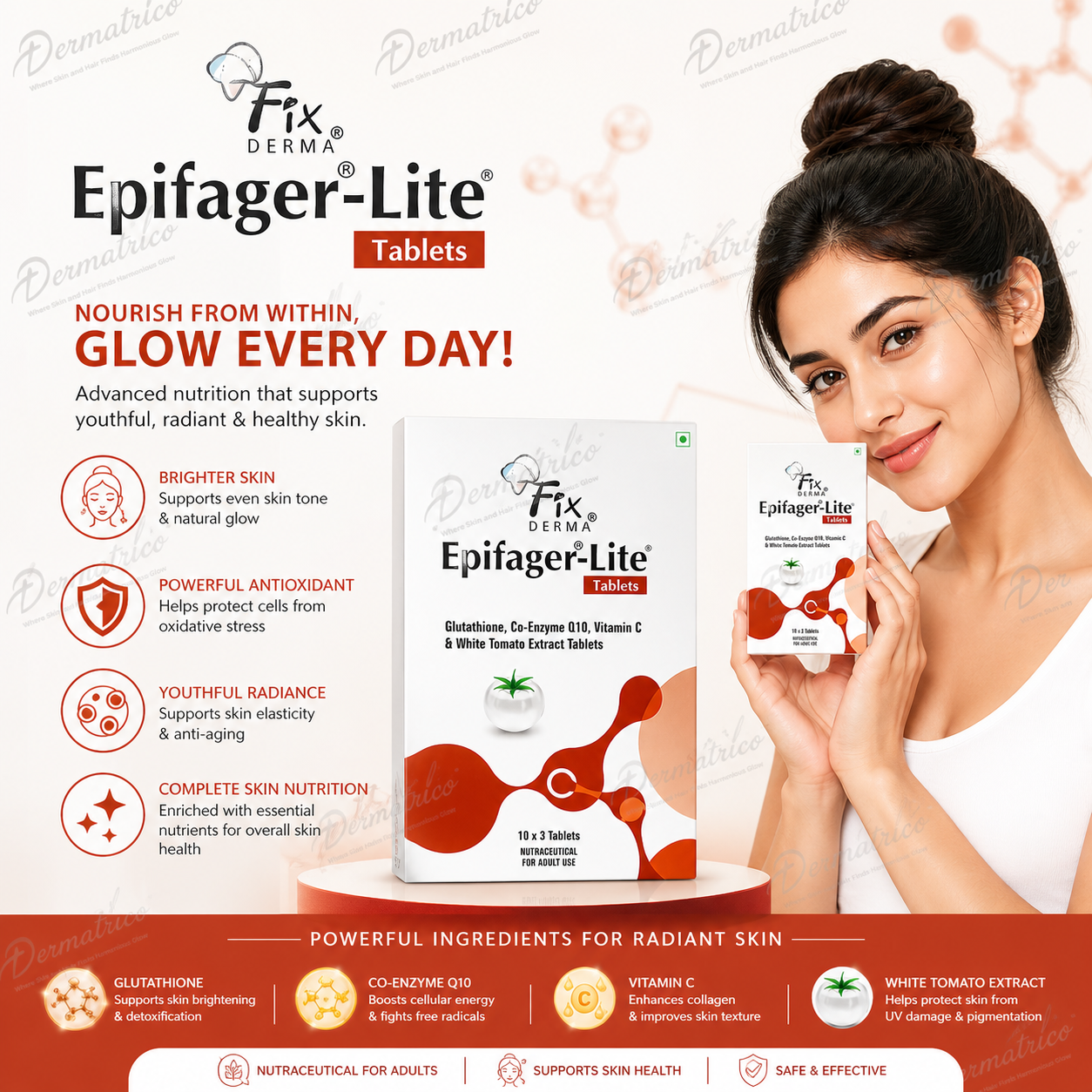 Fixderma Epifager-Lite Nutraceutical Skin Supplement