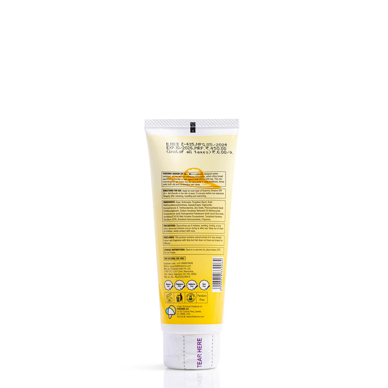 Fixderma Shadow Gel SPF 30 | Broad-Spectrum UV Protection