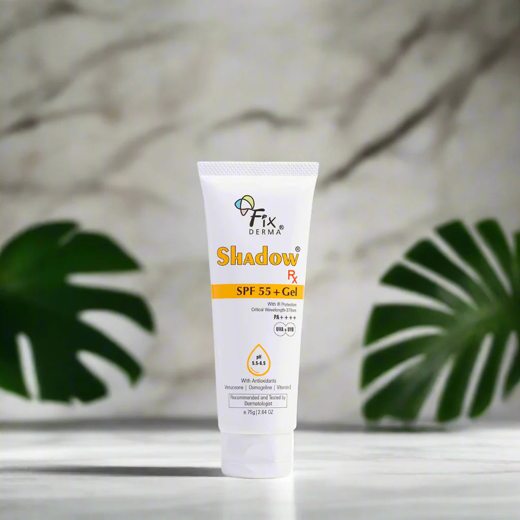 Fixderma Shadow RX SPF 55+ Gel  Non greasy and no white cast formula for all day wear.2