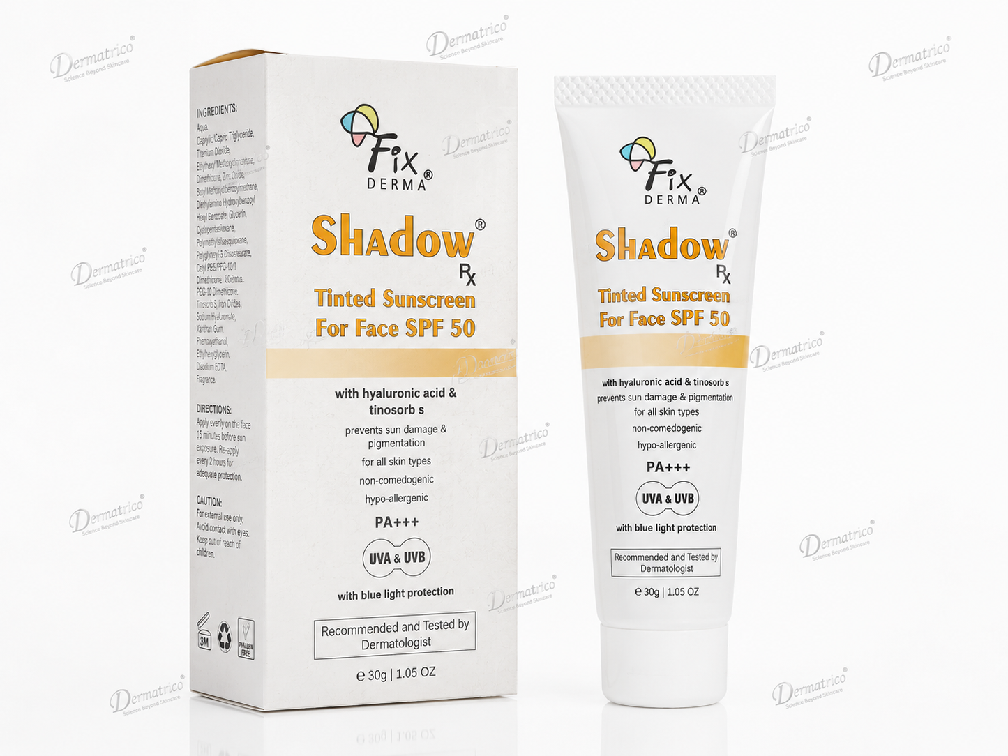 Fixderma Shadow Rx Tinted Sunscreen For Face SPF 50 PA+++