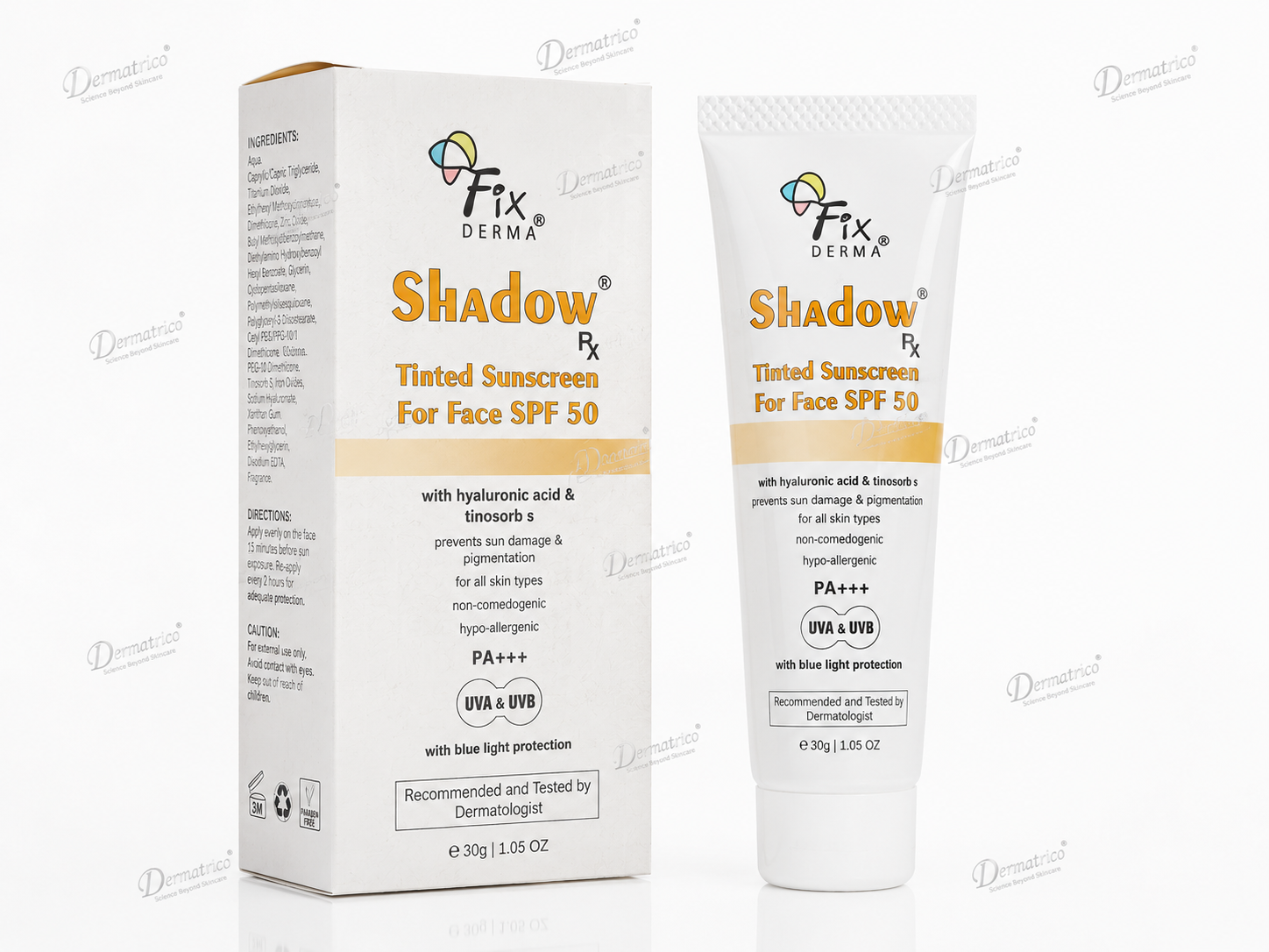 Fixderma Shadow Rx Tinted Sunscreen For Face SPF 50 PA+++