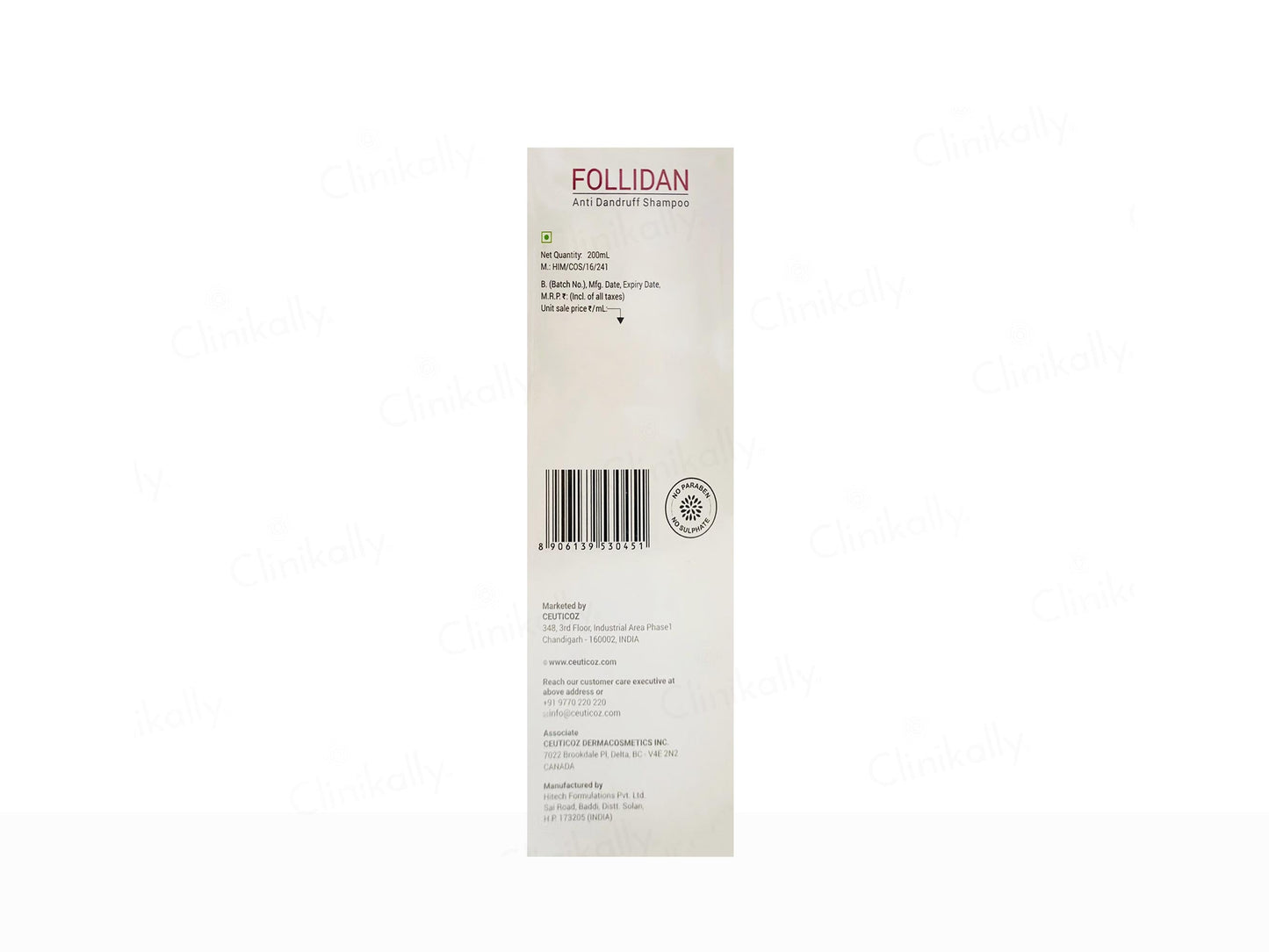 Ceuticoz Follidan Anti Dandruff Shampoo