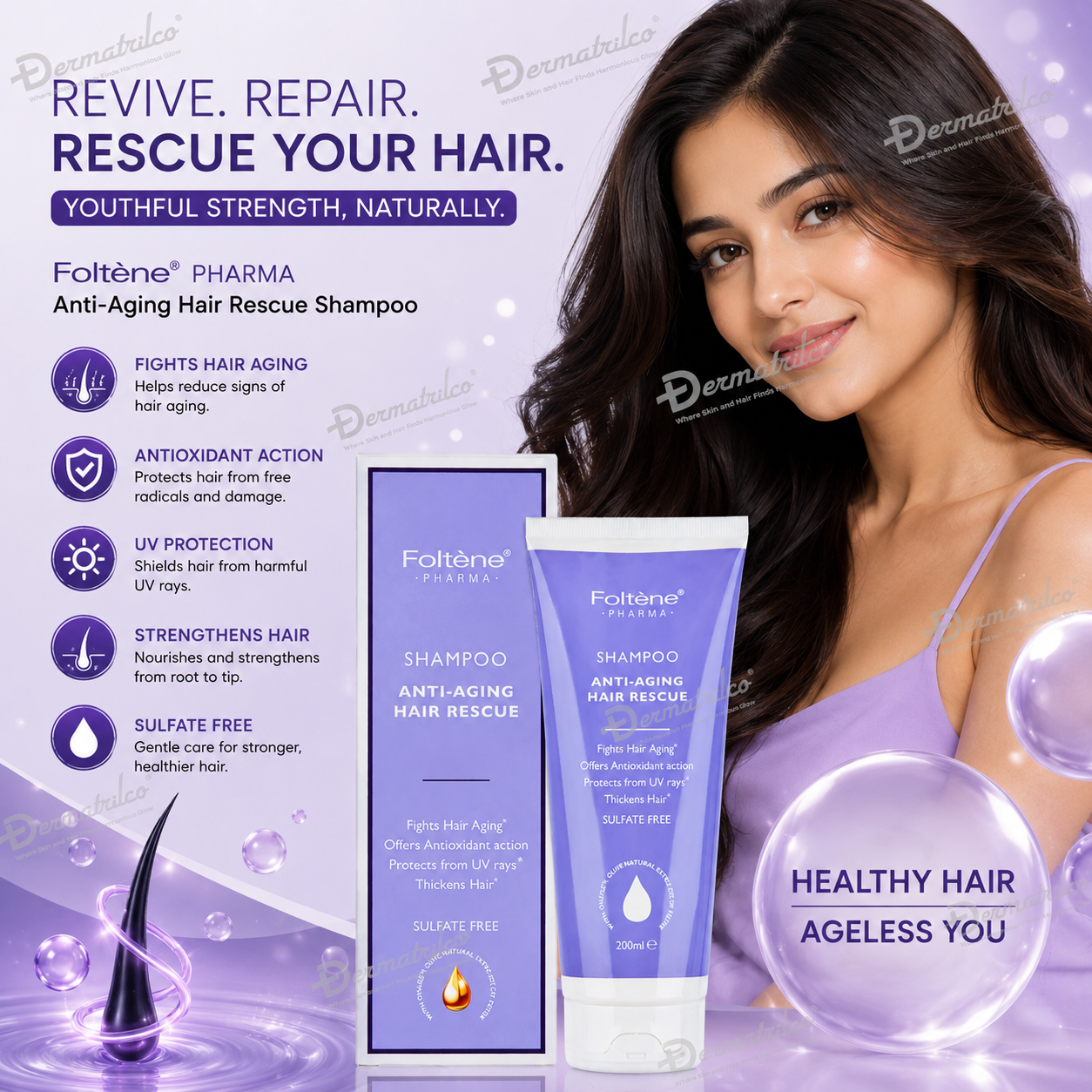 Foltene Anti-Ageing Hair Rescue Shampoo