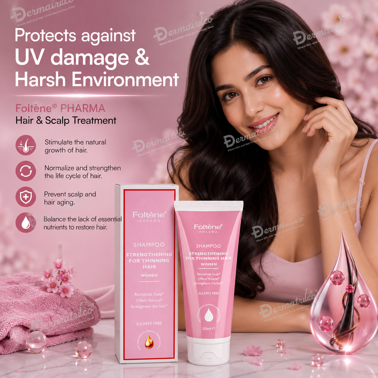 Foltene Strengthening Shampoo For Thinning Hair Women