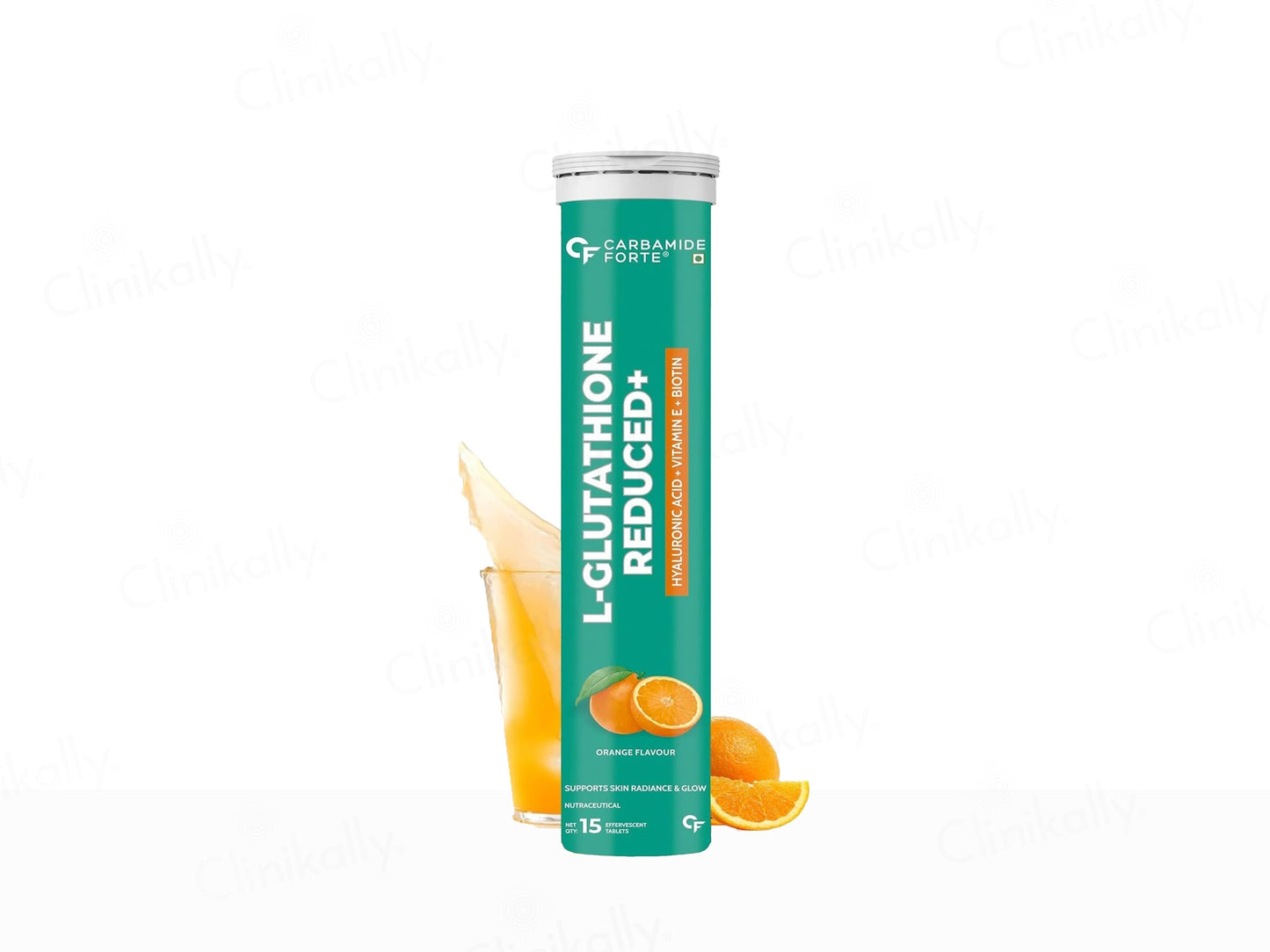 Carbamide Forte L-Glutathione Reduced + Hyaluronic Acid Effervescent Tablet - Orange Flavour