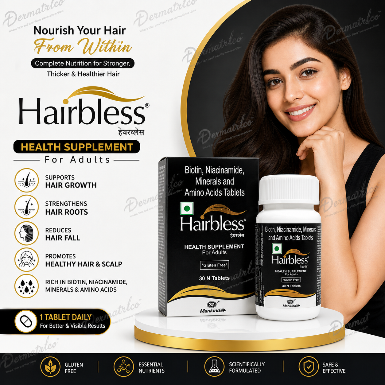 Hairbless Health Supplement