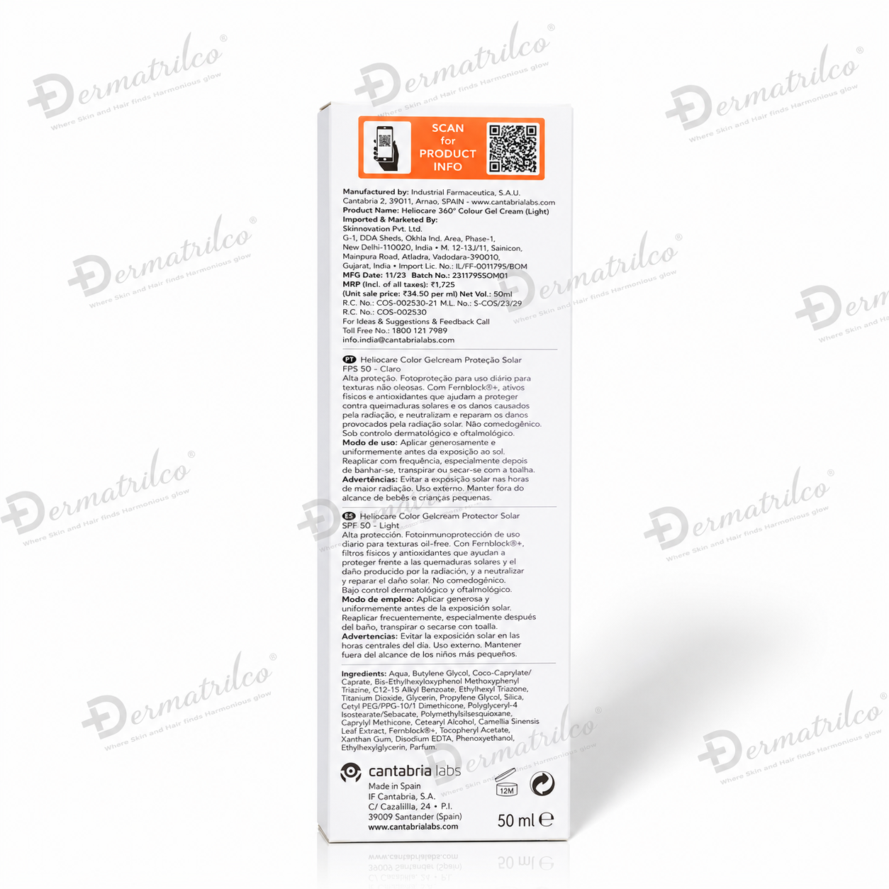 Heliocare Color Gel Cream Light Sunscreen