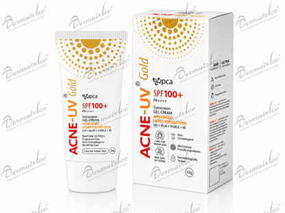 IPCA Acne-UV Gold Sunscreen SPF 100+ PA++++ 30gm