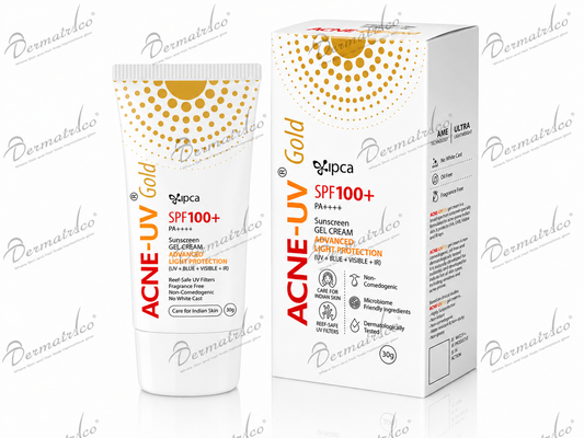 IPCA Acne-UV Gold Sunscreen SPF 100+ PA++++ 30gm