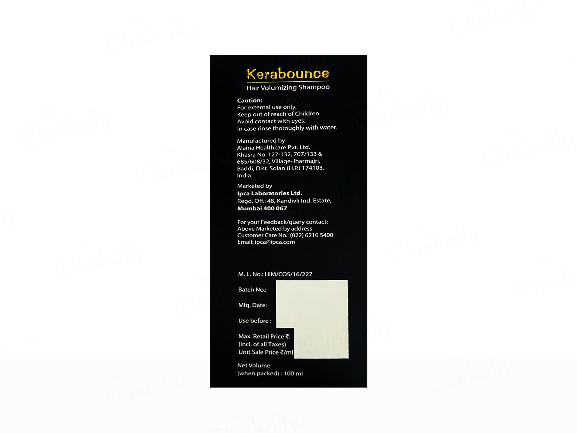 IPCA Kerabounce Hair Volumizing Shampoo Add Volume To Hair
