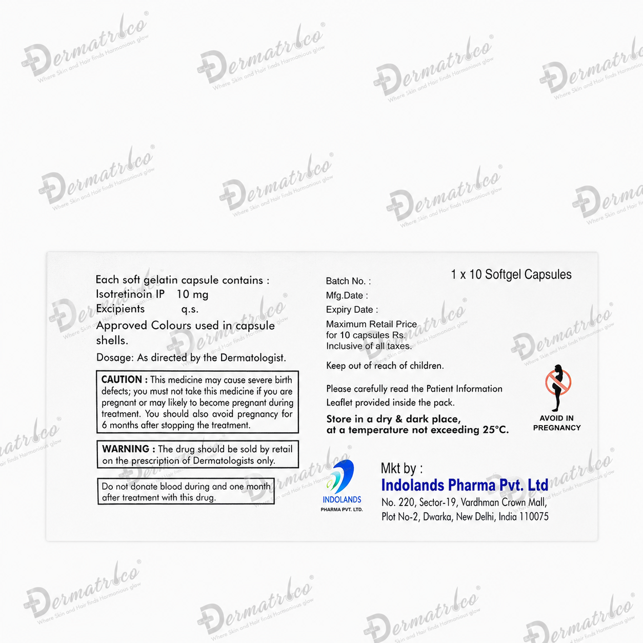 Indotroin 10mg Soft Gelatin Capsule