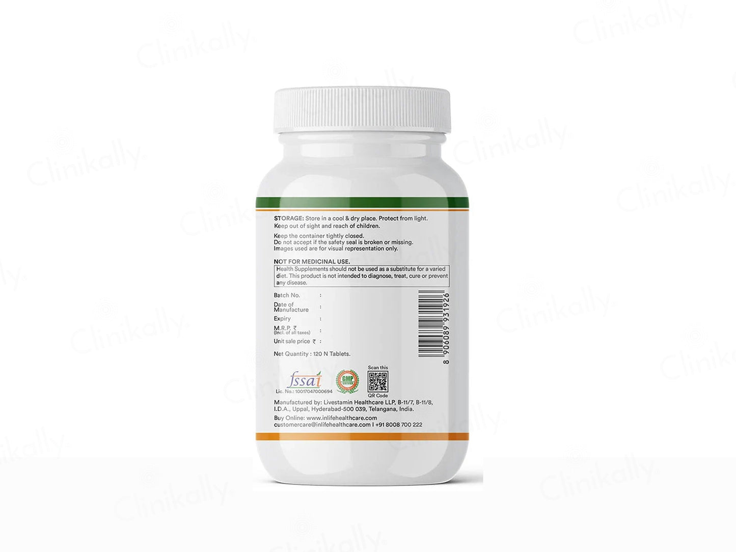 Inlife Bonelife Plus Calcium, Zinc, Magnesium, Vitamin D2 + K2 Tablet