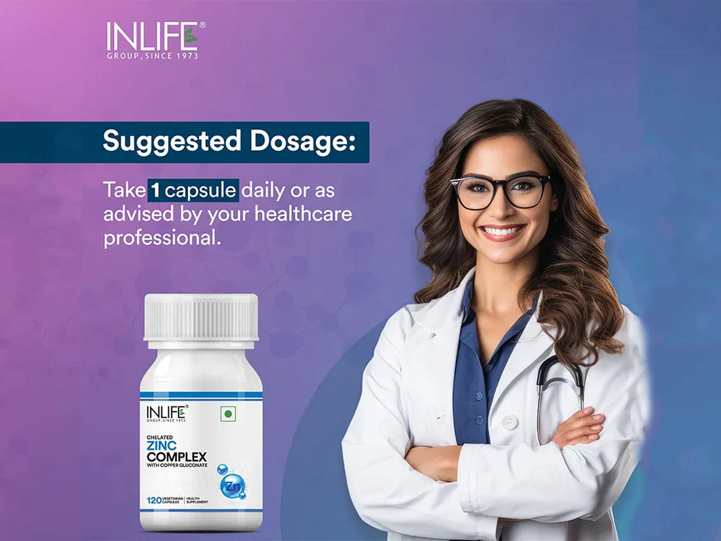 Inlife Chelated Zinc Complex Vegetarian Capsule