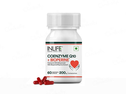 Inlife Coenzyme Q10 + Bioperine Nutraceutical Vegetarian Capsule