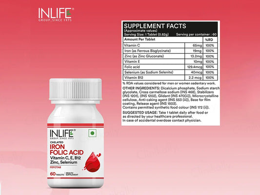 Inlife Fefotab Iron & Folic Acid Tablet