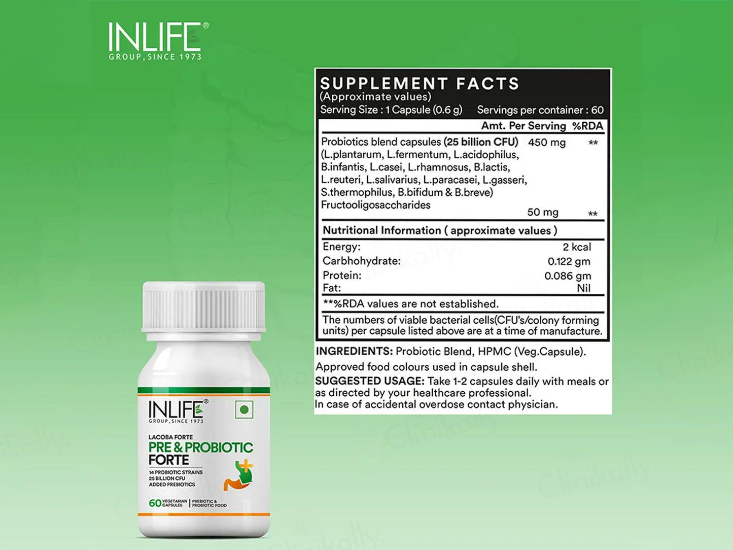 Inlife Lacoba Forte Pre & Probiotic Vegetarian Capsule